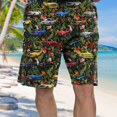 Mustang Art Hawaiian Shirt and Beach Short - Mustang Collection Design New Version