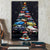 Mustang Canvas Wall Art - Christmas Tree From All Mustangs Wall Decoration