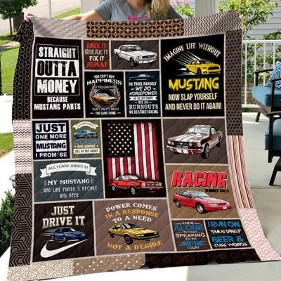 Mustang Art Quilt - Mustang Collection And Life Quotes