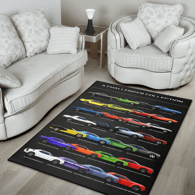 Dodge Challenger Premium Art Rug - Dodge Challenger Collection Non-slip Floor Covering New Version