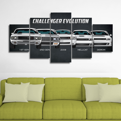 Separate Frame for Dodge Challenger Canvas Wall Art - Wooden Separate Frame Only