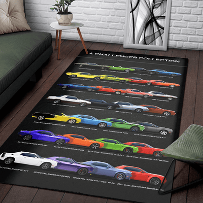 Dodge Challenger Premium Art Rug - Dodge Challenger Collection Non-slip Floor Covering New Version