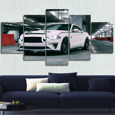 Mustang Canvas Wall Art - 5 Pieces Mustang Landscape Wall Decoration Art Prints No.8