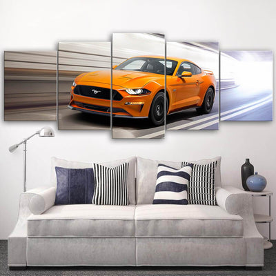 Mustang Canvas Wall Art - 5 Pieces Mustang Landscape Wall Decoration Art Prints No.7