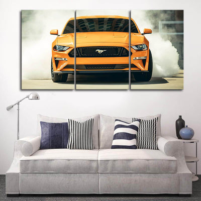 Mustang Canvas Wall Art - 3 Pieces Mustang Landscape Wall Decoration Art Prints No.4