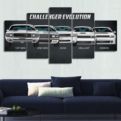 Separate Frame for Dodge Challenger Canvas Wall Art - Wooden Separate Frame Only