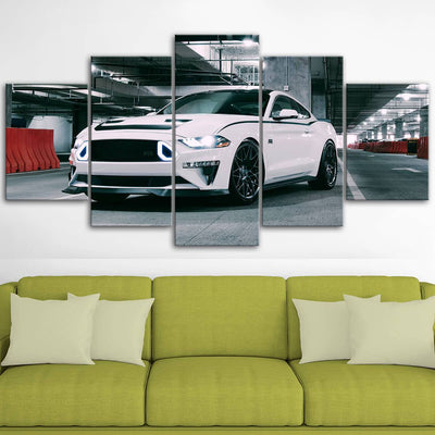 Mustang Canvas Wall Art - 5 Pieces Mustang Landscape Wall Decoration Art Prints No.8