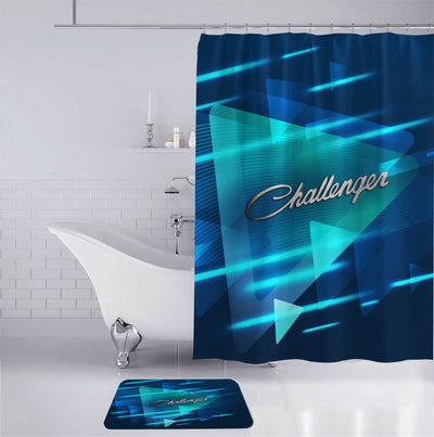 Dodge Challenger Bathroom Combo - Special Dodge Challenger Art Mat Set and Shower Curtain