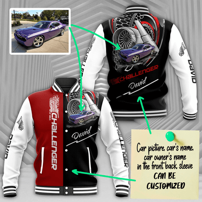 Personalized Racing Car All Over Print Baseball Jacket