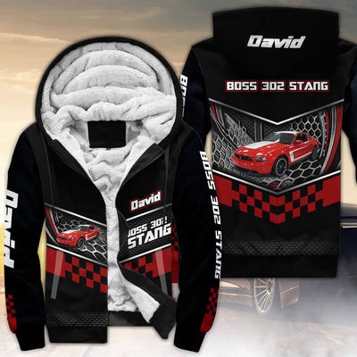 Personalized Car Racing All Over Print Fleece Zipper Hoodie