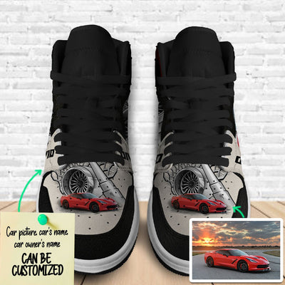 Personalized Racing Car AJ Style Sneakers