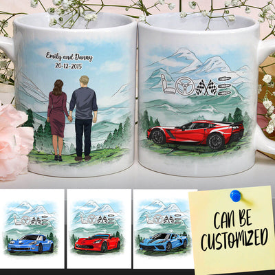 Personalized Vette Couple Mug V2