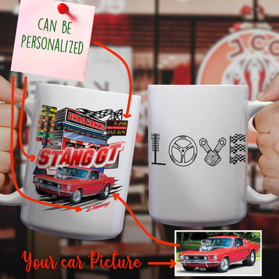 Personalized Drag Racing Art Mug