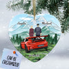 Personalized 911 Couple Heart Ornament