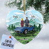 Personalized Vette Couple Heart Ornament