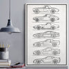 Vette Silhouette Canvas Wall Art