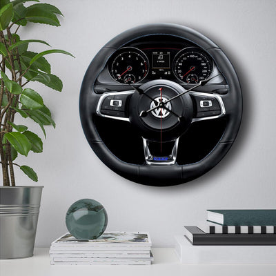 VW Golf Steering Wheel Wall Clock