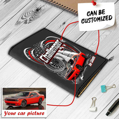 Personalized Car Racing Leather Minimalist Wallet