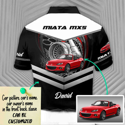 Personalized Miata Short Sleeve Polo T-Shirt