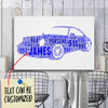 Personalized 911 Racing Fan Typography Word Art