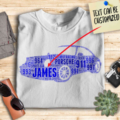 Personalized 911 Racing Fan Typography Word Art