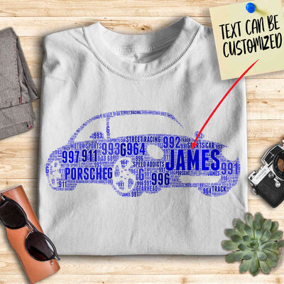 Personalized 911 Racing Fan Typography Word Art