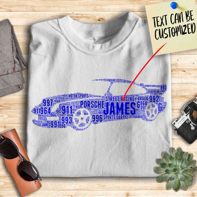 Personalized 911 Racing Fan Typography Word Art