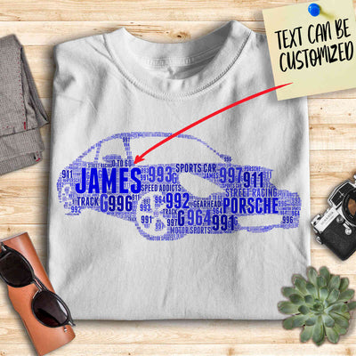 Personalized 911 Racing Fan Typography Word Art