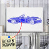 Personalized 911 Racing Fan Typography Word Art