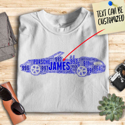 Personalized 911 Racing Fan Typography Word Art