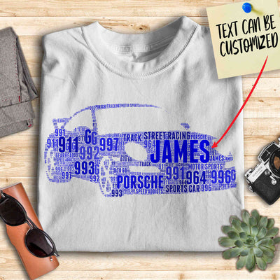 Personalized 911 Racing Fan Typography Word Art