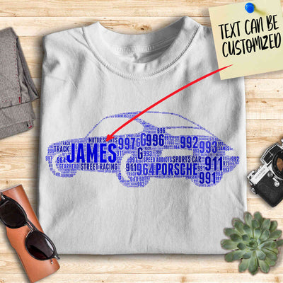 Personalized 911 Racing Fan Typography Word Art