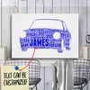 Personalized 911 Racing Fan Typography Word Art