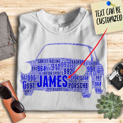 Personalized 911 Racing Fan Typography Word Art