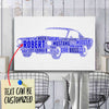 Personalized Mustang Typography Word Art - Typography T-shirt And Canvas For Racing Fans